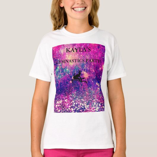 体操パーソナライズされたパーティーTシャツ Tシャツ (正面)