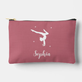 体操パーソナライズされたピンク女の子らしメイク アクセサリーポーチ