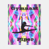 体操パーソナライズされたフリースブランケット フリースブランケット (正面)