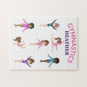 体操パーソナライズされた体操の女の子のジグソーパズ ジグソーパズル (横)