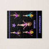 体操パーソナライズされた体操の少女のパズル。 ジグソーパズル (横)