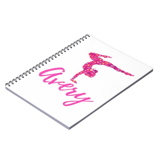 体操パーソナライズされた体操選手の名前エイブリィ ノートブック (左側)