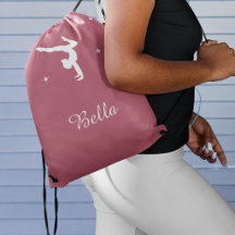 体操パーソナライズされた女子ドロウストリングバッグ