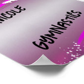 体操パーソナライズされた女 ポスター (角)