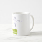 体操パーソナライズされた子マグ コーヒーマグカップ (正面右)