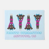 体操パーソナライズされた学院ダンススタジオジム ドアマット (正面)