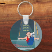 体操パーソナライズされた学 – 男性マンガ キーホルダー (正面)