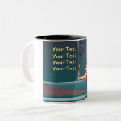 体操パーソナライズされた学 – 男性マンガ ツートーンマグカップ (正面左)