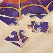 体操パーソナライズされた業ハロウィーンスパイダーウェブ ジグソーパズル (側面)