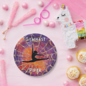 体操パーソナライズされた業ハロウィーンスパイダーウェブ ペーパープレート (パーティー)