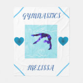 体操パーソナライズされた毛布。 フリースブランケット (正面)