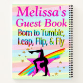 体操パーソナライズされた生まれ手帳を転がす ノートブック (裏面)