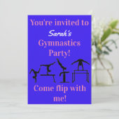 体操パーソナライズされた生誕生会の招待状 (スタンド正面)