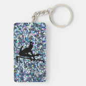 体操パーソナライズされた用アクリル製キーチェーン キーホルダー (裏面)