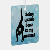 体操パーソナライズされた装飾、カスタム体操選手 メタルオーナメント (正面右)