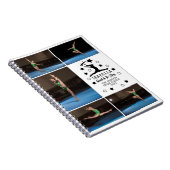 体操パーソナライズされた5写真コラージュ名年 ノートブック (右側)