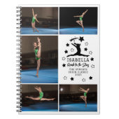 体操パーソナライズされた5写真コラージュ名年 ノートブック (正面)