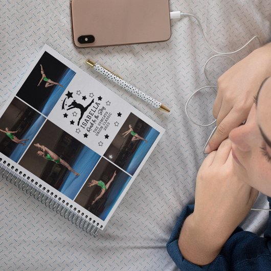 体操パーソナライズされた5写真コラージュ名年 ノートブック