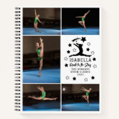 体操パーソナライズされた5写真コラージュ名年 ノートブック (正面)