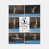 体操パーソナライズされた6写真部年号 フリースブランケット (正面)