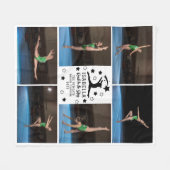 体操パーソナライズされた6写真部年号 フリースブランケット (正面(横))