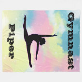 体操パーソナライズされた フリースブランケット (正面(横))