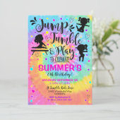 体操パーティの招待状ジャンプタンブル遊 招待状 (スタンド正面)