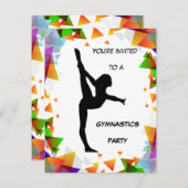 体操パーティの招待状 招待状 (正面/裏面)