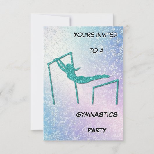 体操パーティーきらめく招待状 招待状 (正面)