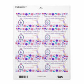 体操パーティーの好意ラベル紫とピンク ラベル (フルシート)