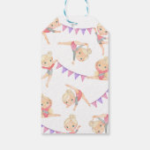 体操パーティーの好意ラベル ギフトタグ (裏面)