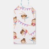 体操パーティーの好意ラベル ギフトタグ (裏面)