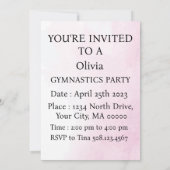 体操パーティーの招待状 招待状 (裏面)