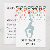 体操パーティーの招待状 招待状 (正面/裏面)