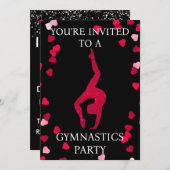 体操パーティーの招待状 招待状 (正面/裏面)
