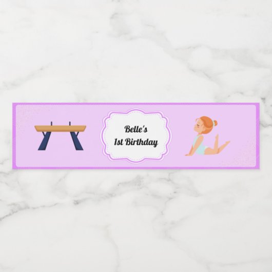 体操パーティーウォーターボトルラベル ペットボトルラベル (シングルラベル)