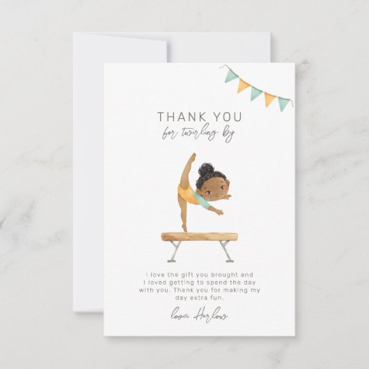 体操パーティーサンキューカード サンキューカード (正面)