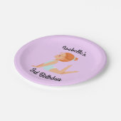 体操パーティーパーソナライズされたプレート ペーパープレート (アングル)