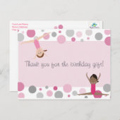 体操パーティーピンクス&グレー ポストカード (正面/裏面)