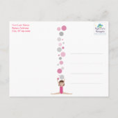 体操パーティーピンクス&グレー ポストカード (裏面)