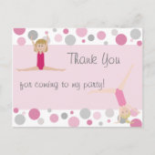 体操パーティーピンクス&グレー ポストカード (正面)