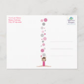 体操パーティーピンクス&グレー ポストカード (裏面)