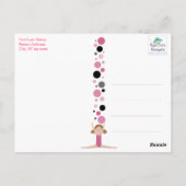 体操パーティーピンク、グレー、ブラック ポストカード (裏面)