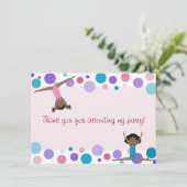 体操パーティーフラットアクア&ピンクス 招待状 (スタンド正面)