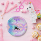 体操パーティープレート誕生日_女子カスタム ペーパープレート (パーティー)