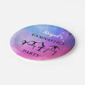 体操パーティー紙プレートと彼女の名前! ペーパープレート (アングル)