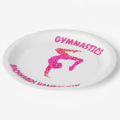 体操パーティー紙プレート。紙プレート ペーパープレート (アングル)