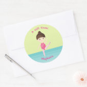 体操パーティー ラウンドシール (封筒)