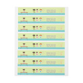 体操パーティー ラップアラウンド宛名ラベル (シート)