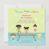 体操パーティー 招待状 (正面)